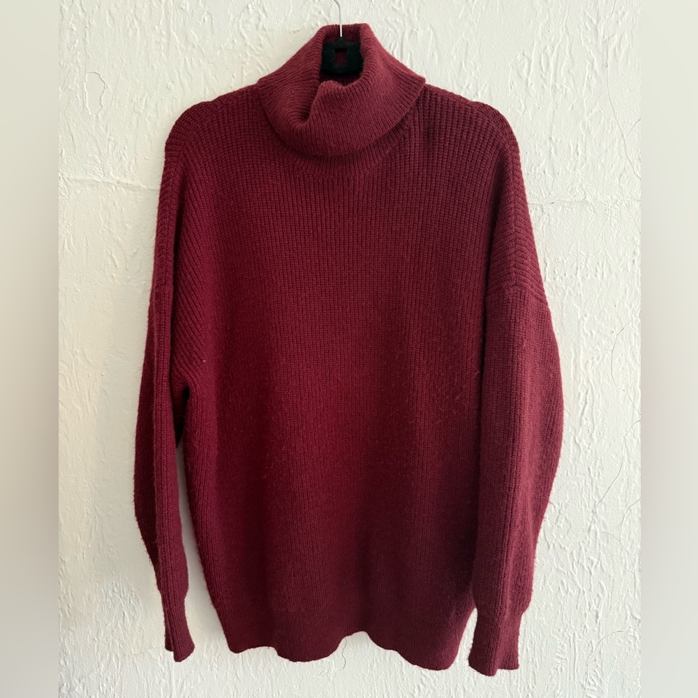 Forever 21 Burgundy Knit Turtleneck